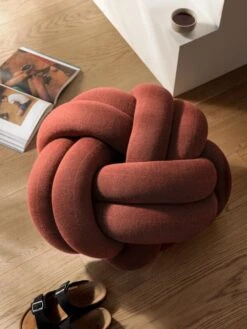 Design House Stockholm Knot Cushion, M, Ochre 7 Design House Stockholm Knot Cushion, M, Ochre -Fine Home Textiles Store image2 2759 4400 KnotMediumOchre Lifestyle