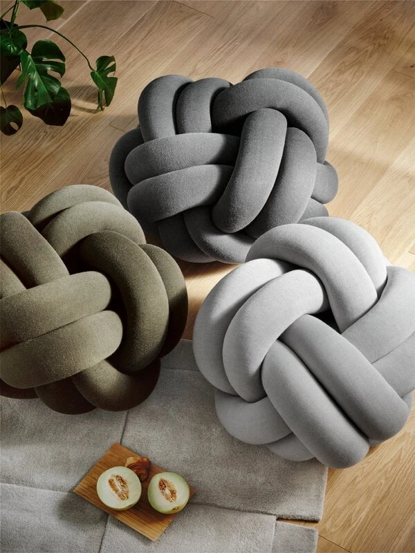 Design House Stockholm Knot Cushion, XL, Grey 6 Design House Stockholm Knot Cushion, XL, Grey - Image 4