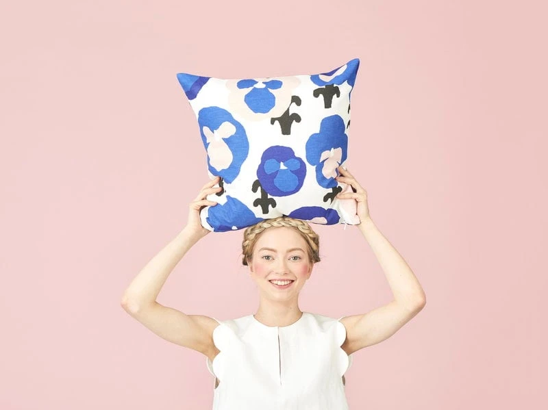 Kauniste Orvokki Cushion Cover, Blue 5 Kauniste Orvokki Cushion Cover, Blue - Image 3