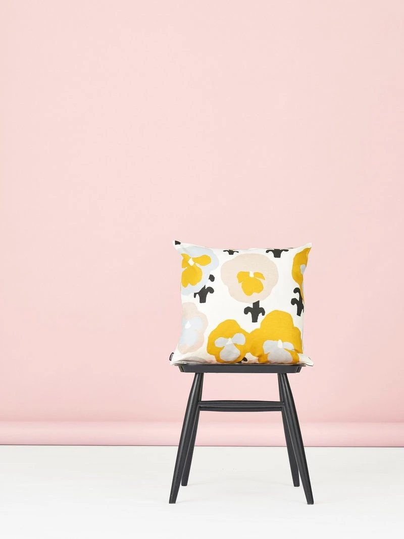 Kauniste Orvokki Cushion Cover, Yellow 4 Kauniste Orvokki Cushion Cover, Yellow - Image 2