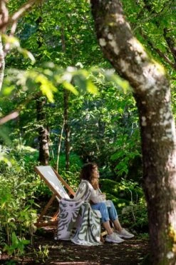 Lapuan Kankurit Kuutamo Throw, Olive - Rose 11 Lapuan Kankurit Kuutamo Throw, Olive - Rose -Fine Home Textiles Store lapuankankurit kuutamo blanket olive rose 2 1