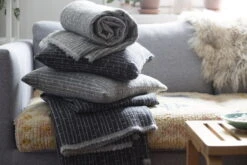 Lapuan Kankurit Metsä Blanket, Dark Grey -Fine Home Textiles Store lapuankankurit metsa blankets and cushion covers 2