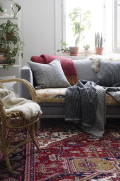 Lapuan Kankurit Revontuli Mohair Blanket, Rust - Bordeaux -Fine Home Textiles Store lapuankankurit metsa blankets and cushion covers revontuli blanket 2