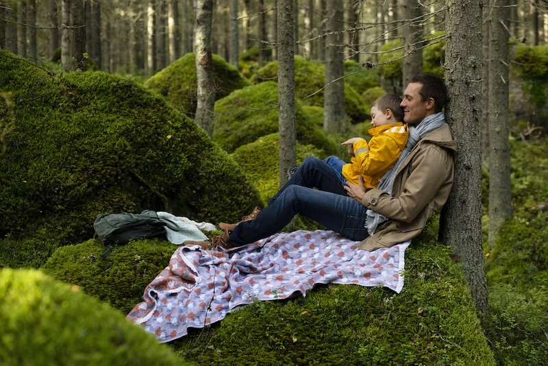 Lapuan Kankurit Tulppaani Blanket, 130 X 180 Cm, Cinnamon - Blue 6 Lapuan Kankurit Tulppaani Blanket, 130 X 180 Cm, Cinnamon - Blue - Image 4