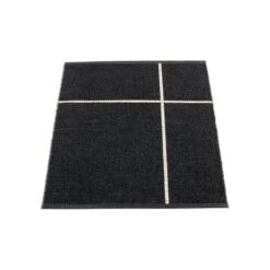 Pappelina Fred Rug, 70 X 90 Cm, Black - Vanilla