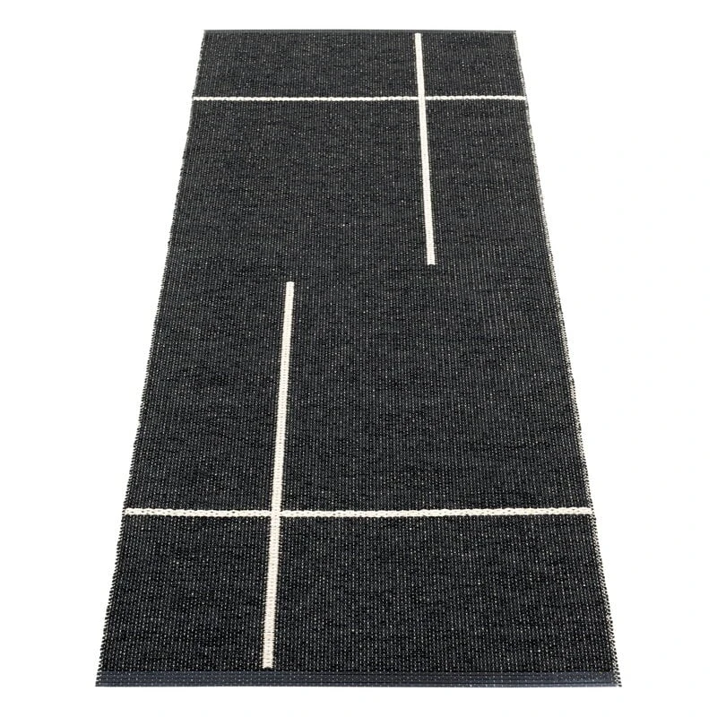 Pappelina Fred Rug, 70 X 180 Cm, Black - Vanilla 3 Pappelina Fred Rug, 70 X 180 Cm, Black - Vanilla