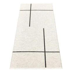 Pappelina Fred Rug, 70 X 180 Cm, Black - Vanilla 7 Pappelina Fred Rug, 70 X 180 Cm, Black - Vanilla -Fine Home Textiles Store pappelina fred frx718 back