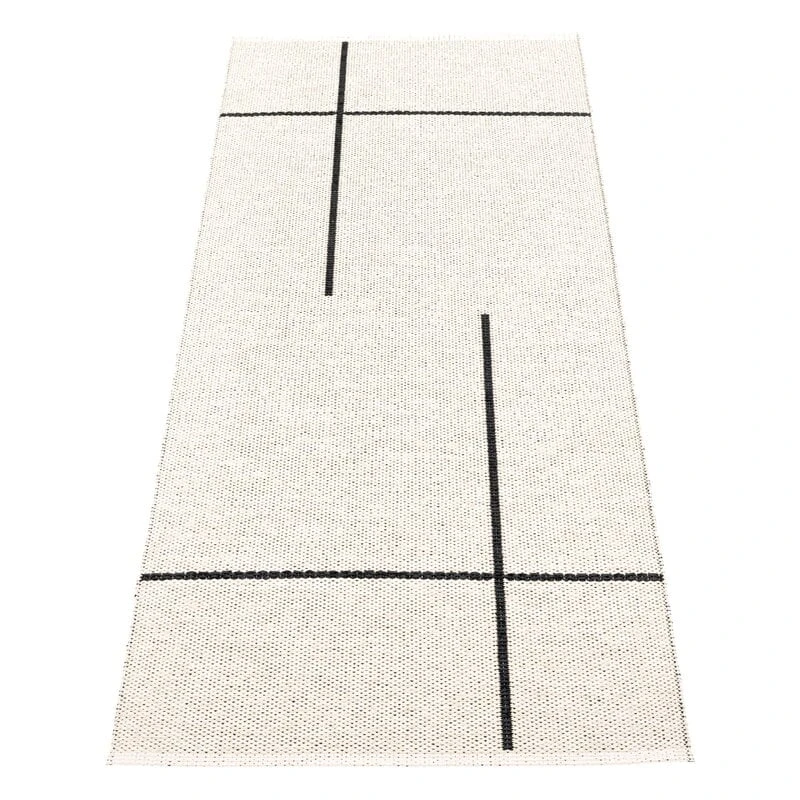 Pappelina Fred Rug, 70 X 180 Cm, Black - Vanilla 4 Pappelina Fred Rug, 70 X 180 Cm, Black - Vanilla - Image 2