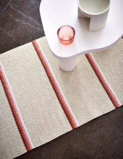 Pappelina Olle Rug 70 X 240 Cm, Brick - Cream -Fine Home Textiles Store pappelina olle brick closeup creative