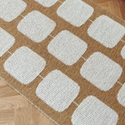 Pappelina Sten Rug, 70 X 100 Cm, Ochre - Vanilla -Fine Home Textiles Store pappelina sten ochre kitchen creative 2