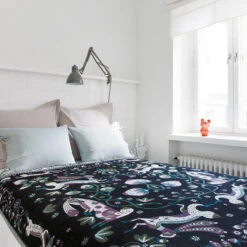 Klaus Haapaniemi & Co. Rabbit Shawl 150 X 150 Cm, Forest -Fine Home Textiles Store rabbit shawl black 03