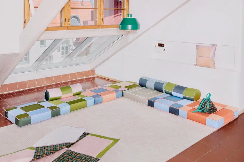 Juslin Maunula Floor Pouf, 60 X 60 Cm, Sodalite 8 Juslin Maunula Floor Pouf, 60 X 60 Cm, Sodalite - Image 6